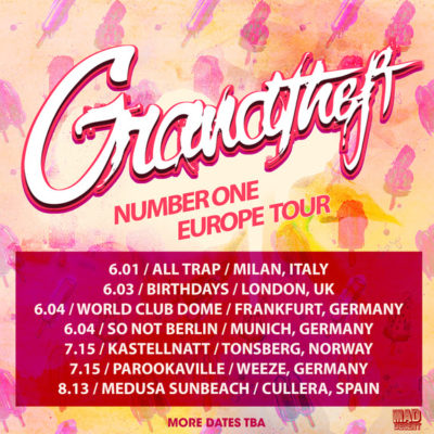 GRANDTHEFT ANNOUNCES 7-DATE 'NUMBER ONE' EUROPEAN TOUR