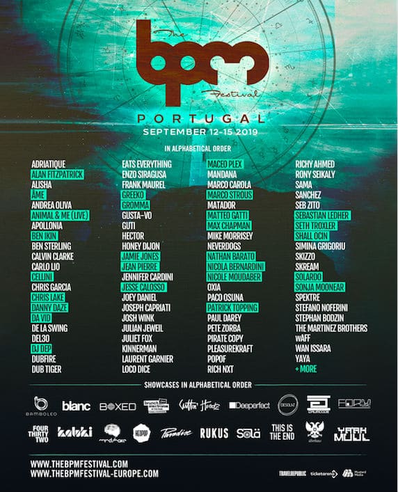 BPM Festival Portugal Lineup 2019