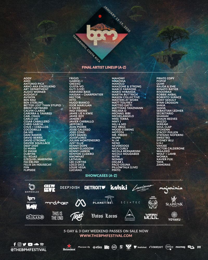 The BPM Festival Costa Rica 2020 Lineup