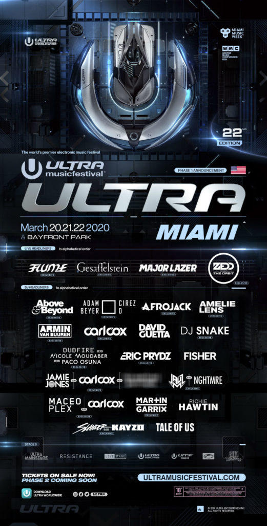 ultra music festival 2020 lineup