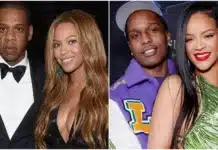 jay-z Beyoncé Rihanna A$AP Rocky