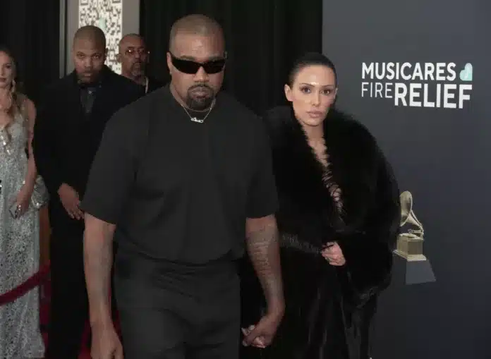 kanye west and bianca censori grammys 2025