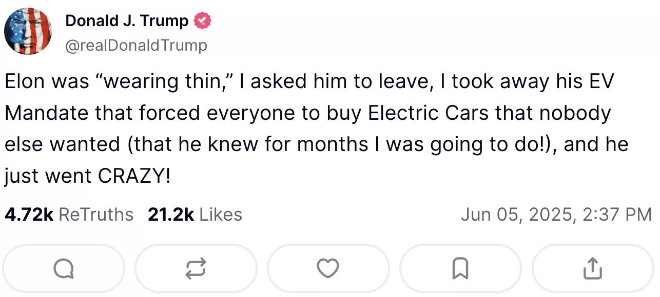 Trump Musk feud